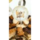 Topper Candy Bar 5cm "Love is sweet & Glam"