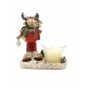 Figurina ren, din ceramica, cu lumanare,14x14cm