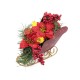 Decoratiune sanie cu flori artificiale, 22cmx15cm