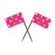 Scobitoare cu Stegulet Dots Roz - Briosa
