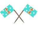 Set 25 scobitoi cu Stegulet Dots Albastra - Briosa 