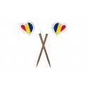 Set 25 scobitori cu Stegulet Romania Inima 2 - clasic-
