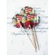 Topper Candy Bar 5cm Text galben