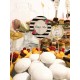 Topper Candy Bar 5cm "Love is sweet auriu/alb"