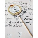 Set 30 Toppere Candy Bar 5cm "Love is sweet auriu/alb"