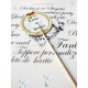 Topper Candy Bar 5cm "Love is sweet auriu/alb"