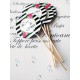 Topper Candy Bar 5cm " Love is sweet negru/alb/roz"