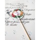 Topper Candy Bar 5cm "Love is sweet flori si vaza lemn "