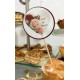 Topper Candy Bar 5cm "Love is sweet inima trandafir"