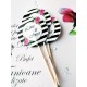 Topper Candy Bar 5cm "Candy Bar negru/alb/roz"