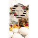 Topper Candy Bar 5cm "Candy Bar negru/alb/roz"