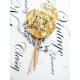 Topper Candy Bar 5cm "Best day ever Gold"