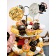 Topper Candy Bar 5cm "Best day ever Gold"