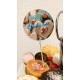 Topper Candy Bar 5cm "Candy Bar Blue inima flori"