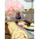 Topper Candy Bar 5cm "Candy Bar Alb mov coroana"