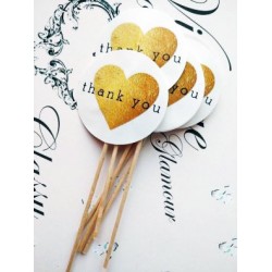 Topper Candy Bar 5cm "Thank you Auriu"
