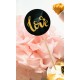 Topper Candy Bar 5cm "Negru love auriu Glam"