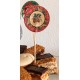 Set 30 toppere rotunde CandyBar Craciun M4, 5cm/15cm
