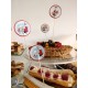 Set 30 toppere rotunde CandyBar Craciun M8, 5cm/15cm