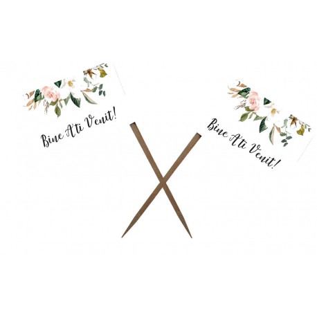 Set 25 de stegulete "Bine ati venit" M12