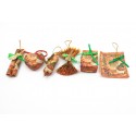 Set 6 ornamente hartie pentru brad