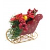 Decoratiune sanie cu flori artificiale, 22cmx15cm