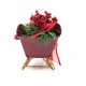 Decoratiune sanie cu flori artificiale, 22cmx15cm