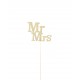 Topper tort nunta Mr&Mrs auriu