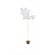 Topper tort nunta Mr&Mrs argintiu