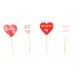 Set 20  de toppere inima rosie si alba, Valentine's Day