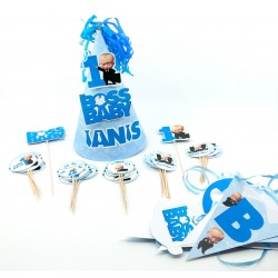 Set aniversar, 30 produse Boss Baby  personalizat