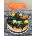 Set 5 toppere si un banner Hot wheels