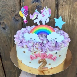 Set toppere unicorn-ponei, curcubeu