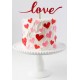 Topper text Love, din carton, taiat pe contur