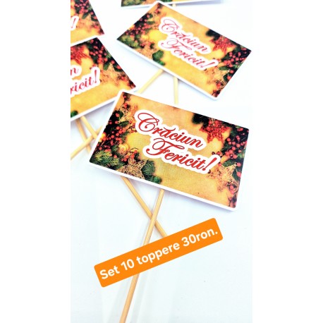 Set 10 toppere Craciun Fericit!