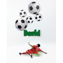 Set 6 toppere fotbal si un topper nume