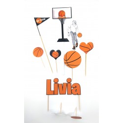 Set 9 toppere basket si un topper personalizat, nume