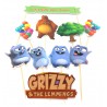 Set 9 toppere si un banner urs si " Lemmings"