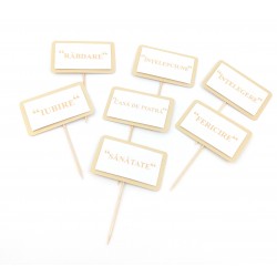 Set 7 tablite 2D, personalizate cu mesaje